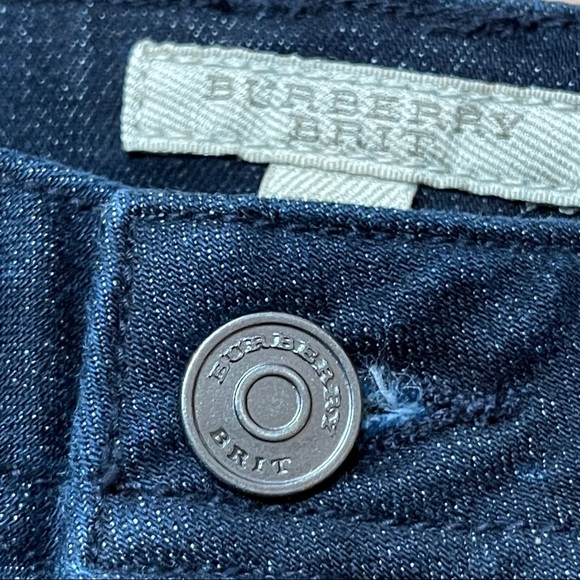 Burberry Brit Ladbroke Womens Straight Jeans Size 26 Tall 37” Dark Indigo NWT - Picture 7 of 15